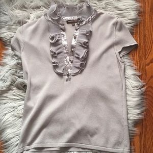 Adrienne Vittadini Ruffle Shirt